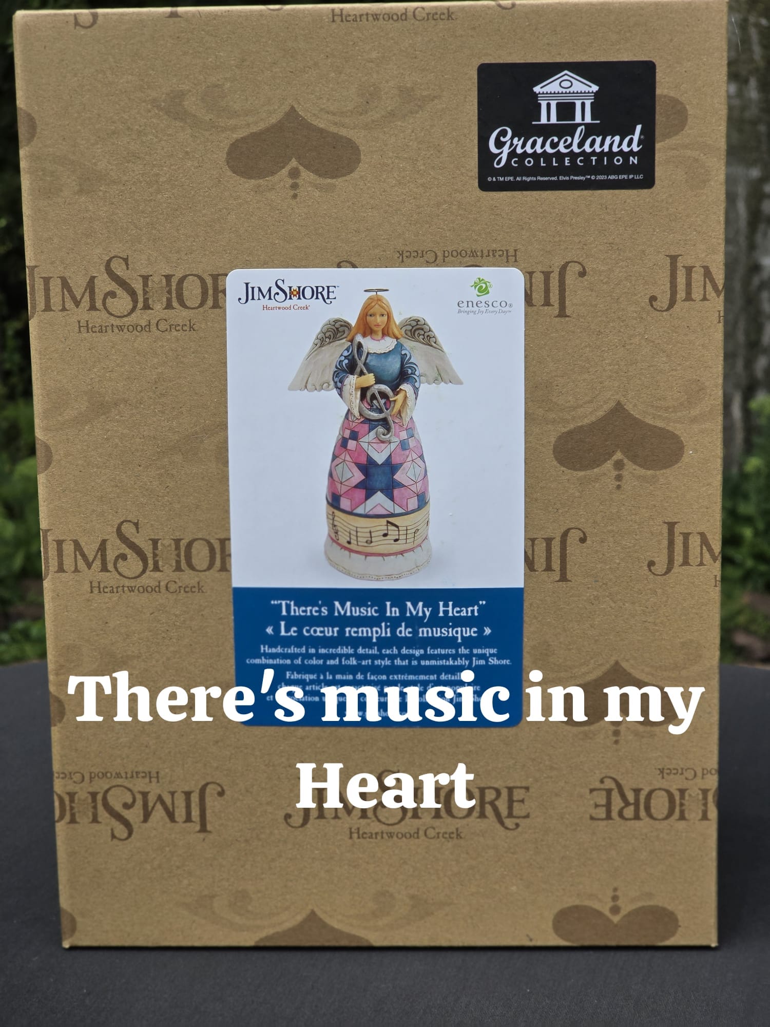 "There is Music in My Heart" H24cm Jim Shore Music Angel 6014867 , retired , made in 2023
