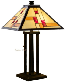 KT40  Tafellamp Tiffany H62cm 40x40cm Quadratum