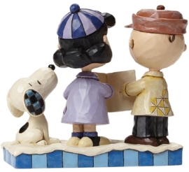 SNOOPY, CHARLIE & LUCY Peanuts  Peace On Earth *  H13cm Jim Shore 4045883, retired uit 2015.