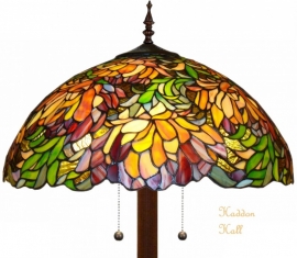 9131 9454 *Vloerlamp Tiffany  Ø50cm Autumnleaf   Ronde voet