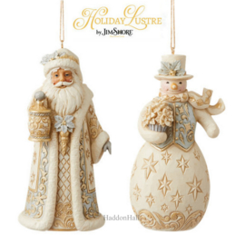 Holiday Lustre Set van 2 Hanging Ornament - Jim Shore retired *