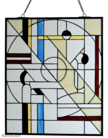 8129 *Voorzetraam Tiffany 60x50cm Together naar Mondriaan