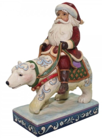 Bear With Me H18cm Jim Shore Santa riding polar bear uit 2017 retired , laatste exemplaren *