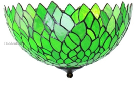 6224 * Plafonniere Tiffany Ø41cm 2xE27 Green Leaves