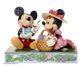 Mickey & Minnie en Eeyore Easter - Set van 2 Jim Shore beelden retired *