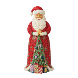 Santa with Tree Skirt H25,5cm Jim Shore 6012946 retired , laatste exemplaren *