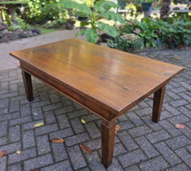 Tafel Salontafel 140x83cm H55cm Massief Teakhout