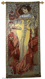 Alphonse Mucha "Herfst"  Wandkleed + Stang 150x68cm Gobelin Geweven