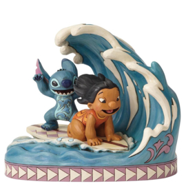 STITCH & LILO Catch the Wave  H 18cm Jim Shore 4055407 Disney Traditions  retired *