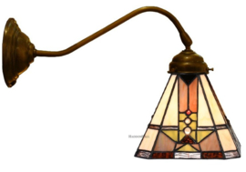 6100 410 Wandlamp met Tiffany kap 17x17cm Schuitema
