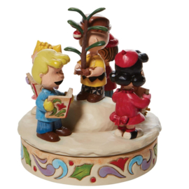 Charlie Brown & Friends Around Tree Rorating H17cm Jim Shore 6008958 , retired.