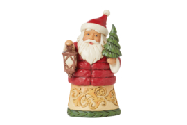 Santa MIni with Puffy Coat and Tree * H9cm Jim Shore 6015465