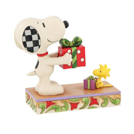 Snoopy and Woodstock Giving Gifts *  H12cm Jim Shore 6013047 retired, laatste exemplaren