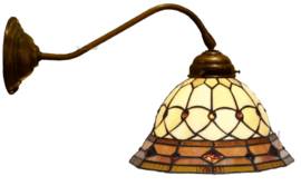 SP10007 * Wandlamp Bronskleur met Tiffany kap Ø25cm Bedford