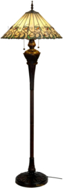 T095L-9459 * Vloerlamp Tiffany Ø50cm "Jamelia" Bolling in de voet  5205