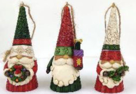 Gnomes Set van 3 Hanging Ornaments H8,5cm Jim Shore 6009186 retired *