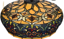 5290 Vloerlamp Staandelamp H164cm met Tiffany kap Ø47cm Arlington '
