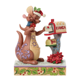 Kanga & Roo "Roo's Holiday Wish H13,5cm + BASE COLOR Ø16cm Jim Shore 6018707 PREORDER
