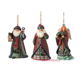 Holiday Manor - Set van 3 Hanging Ornaments - Jim Shore * retired