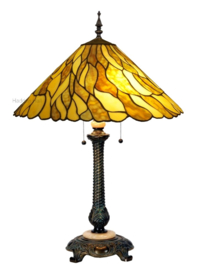 8444 Tafellamp H75cm met Tiffany kap Ø50cm Jade