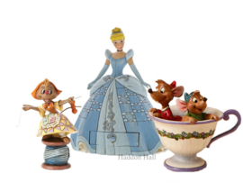 Cinderella Treassure Kepper Suzy , Jaq & Gus - Jim Shore Superaanbieding *