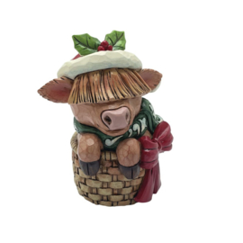 Highland Cow in Basket Mini figurine Jim Shore 6017278