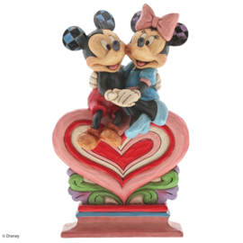 Mickey & Minnie Heart to Heart H 22cm Jim Shore 6001282 retired * beperkte voorraad