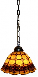 8828 *Hanglamp Tiffany Ø26cm Ketting of  Textielsnoer Victoria