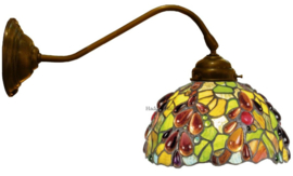 Y8286 * Wandlamp Bronskleur met Tiffany kap Ø20cm Grapes