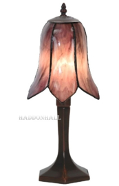 8184 Tafellamp H30cm met Tiffany kap Ø16cm Gentian Purple