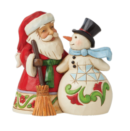 Santa with Snowman Pint Sized H11cm Jim Shore 6009004 retired *