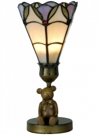 5647 Tafellampje Tiffany H24cm Ø12,5cm  "Beertje"