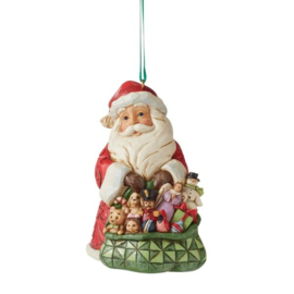 Worldwide Event Santa Hanging Ornament  H9cm Jim Shore 6010832 retired *