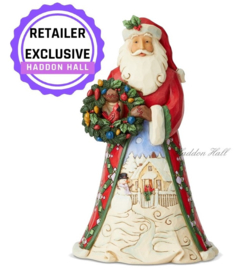 Event Exclusive - Santa With Wreath - Jim Shore 6005247 retired *