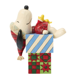 Dreaming of Christmas - Snoopy & Woodstock on Gifts H10cm Jim Shore 6018683 PREORDER