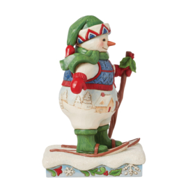 Snowman with Snowshoes * H17cm Jim Shore 6015457 op voorraad