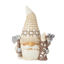 White Woodland Gnome Lumberjack * H17cm Jim Shore 6015161