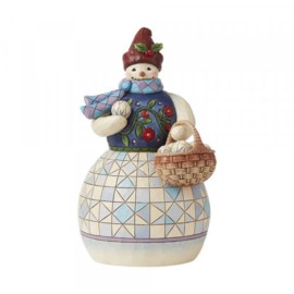 Snowman with Basket of Snowballs H22,5cm Jim Shore 6008919 retired