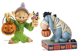 Dopey & Eeyore Halloween - H15cm Set van 2 Jim Shore beelden, both  retired *