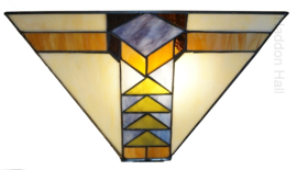 7855 ' Hanglamp met Tiffany kap 37x37cm Pyramide