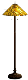 8444 Vloerlamp Bruin 2xE27 met Tiffany kap Ø50cm Jade