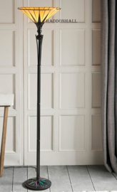 TG08 Vloerlamp H180cm Uplight met Tiffany kap Ø42cm Dark Star