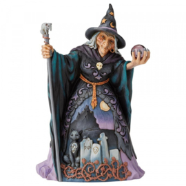 Witch with Crystal Ball H24cm Jim Shore 6004326 uit 2018 Evil Witch retired