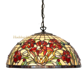 YT18 Hanglamp Tiffany Ø40cm Red Orchid