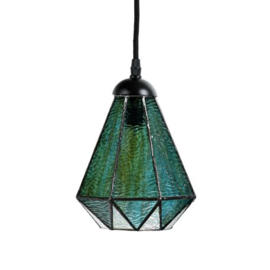 8114 Rozet Ø25cm met 3 Tiffany kappen Ø16cm Arata Green - Hanglamp