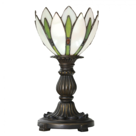 6327 * Tafellamp Uplight H30cm met Tiffany kap Ø18cm Odette