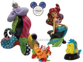 Ariel, Ursula, Flounder & Sebastian - Set van 4 beelden Disney by Britto , retired *