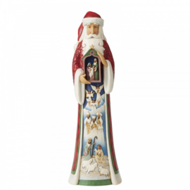A Blessing Is Born  Santa Holding a Stable Figurine  38cm Jim Shore 6006634 retired