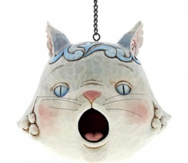 Grey Cat Birdhouse B20,5cm Jim Shore Vogelhuis 6001602 retired *