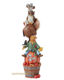 Thanksgiving Stacked Critters "Festive Fall Friends" H31cm Jim Shore 6016631 , retired